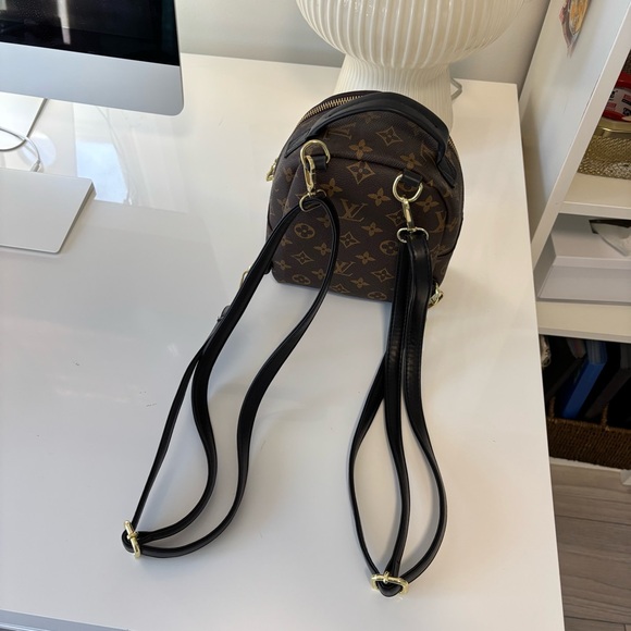 Faux LV Brown & Black Monogram Mini Backpack - Picture 4 of 9